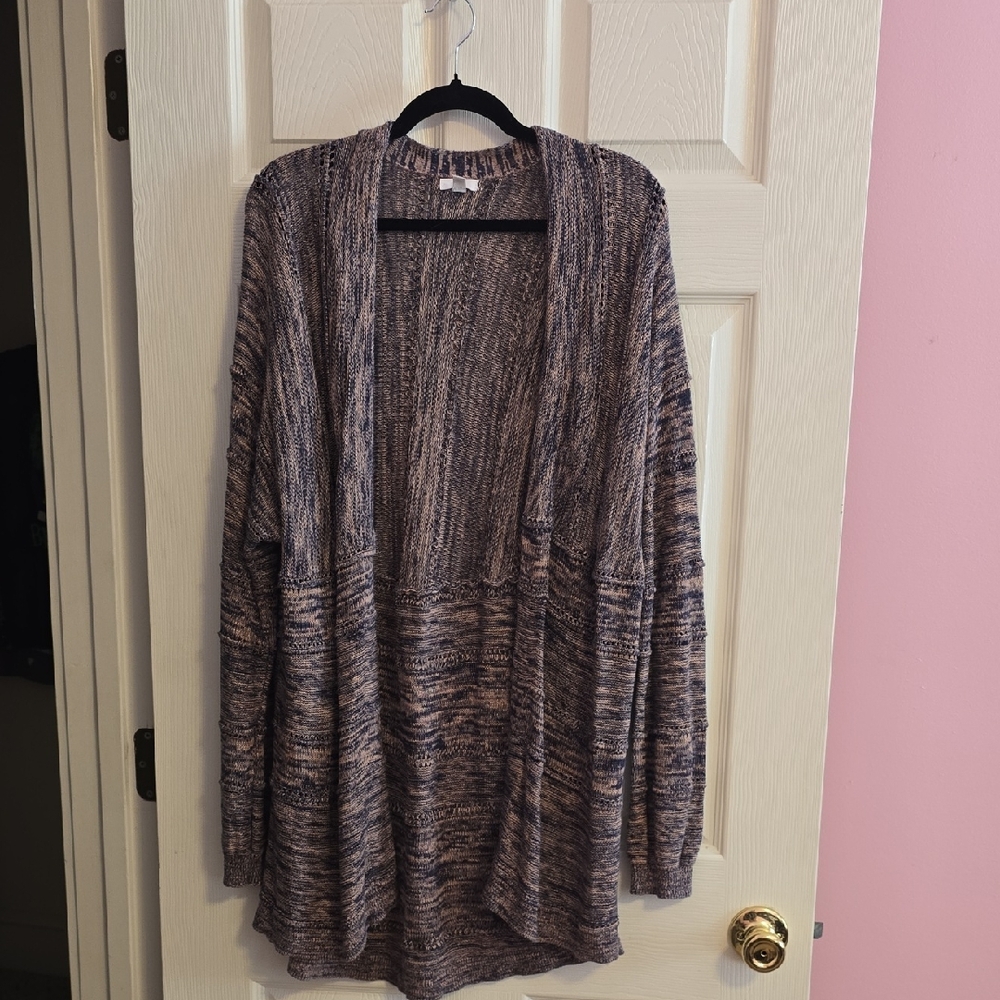 BP Textured Black‎ and Cream Open Cardigan